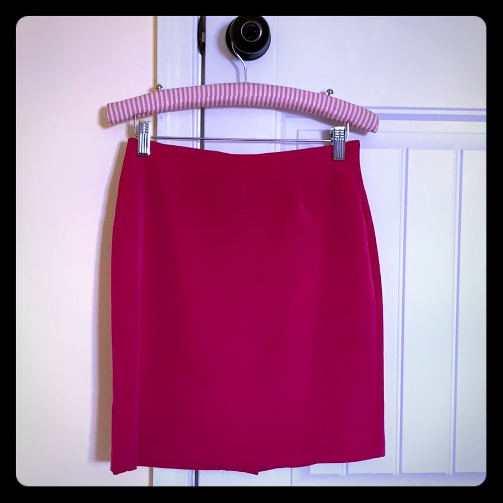 Hot pink pencil skirt
